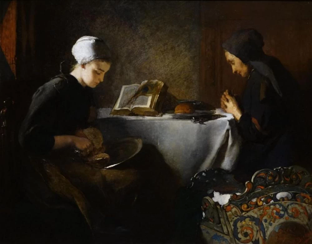 Madre e figlia in interno